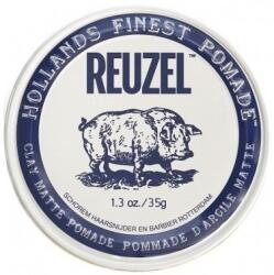 REUZEL Styling Clay Matte Pomade hajformázó agyag pomádé az erős fixálásért és természetes matt kinézetért férfiaknak 35 g