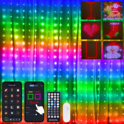 Garden of Eden Smart fényfüggöny - 100-240V - 400 db RGBIC LED - 2 x 2 m - Wi-Fi, Bluetooth Garden of Eden 58383 (58383)
