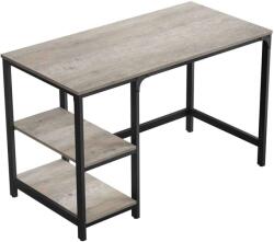 VASAGLE Íróasztal 120x60 cm, számítógépes asztal 2 polccal bal vagy jobb oldalon, greige (LWD47MB) - pepita