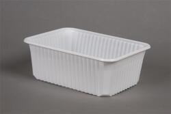 Ételtároló doboz, műanyag, szögletes, mikrózható, 1000 ml, 50 db, "Varia", fehér 1020030150 (1020030150)