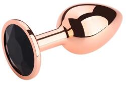 Passion Labs Dop Anal Charm Anal Plug Medium, Rose Gold, Piatra Negru, Passion Labs