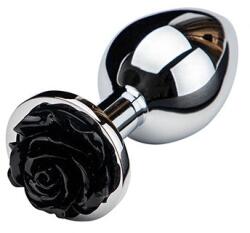 Guilty Toys Dop Anal Rose Pleasure Large, Argintiu/Negru, Guilty Toys