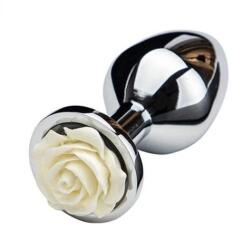 Guilty Toys Dop Anal Rose Pleasure Medium, Argintiu/Alb, Guilty Toys