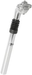 M-Wave teleszkópos nyeregcső, 25, 4x315 mm, hátrahajló fejjel, 40 mm rugóút, alumínium, ezüst