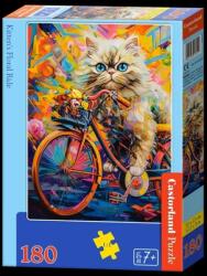 Castorland B-018529 - Cica az úton - 180 db-os puzzle (B-018529)