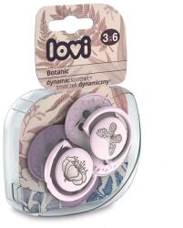 LOVI Dinamikus nyugtató cumi 2db (3-6 hónap) Botanic - Pink