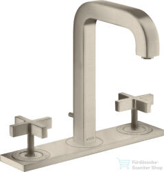 Hansgrohe AXOR CITTERIO 3 üléses mosdó csaptelep automata leeresztővel, szálcsiszolt nikkel 39134820 (39134820)