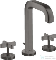 Hansgrohe AXOR CITTERIO 3 üléses mosdó csaptelep automata leeresztővel, szálcsiszolt fekete króm 39133340 (39133340)