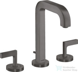 Hansgrohe AXOR CITTERIO 3 üléses mosdó csaptelep automata leeresztővel, szálcsiszolt fekete króm 39135340 (39135340)