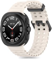 Samsung Galaxy Watch ULTRA (47 mm) okosóra szíj - Tech-Protect IconBand Pro - fehér szilikon szíj - tokgalaxis