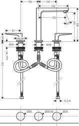 Hansgrohe Metropol mosdócsaptelep álló fehér 32515700