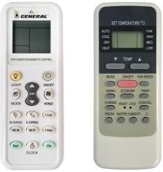 General MIDEA MSG-12HRN2, MSE-12HRN2, MSG-16HRN2, MSG-21HRN2, MSV1I-09HRDN1 - kompatibilis General márkájú távirányító