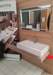 Laufen Case Mosdótartólap, 1200mm, kivágás nk. , 2konz