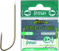 SENSAS Feeling 4530 Bronz 20 Lapkás, Szakáll Nélküli Keszegező Horog 15db (54110)
