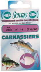 SENSAS Predator Strong Bronz 60cm 0, 26mm 4 Monofil Előkötött Horog 10db (55089)