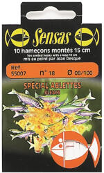 SENSAS Special Bleak 15cm 0, 08mm 20 Monofil Előkötött Horog 10db (55006)