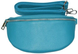 maxmoda Aida olasz női türkiz színű bőr övtáska, crossbody 22, 5×14 cm (MM-0779-T)