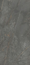 E-tile Lastra - Gresie portelanata XXL rectificata tip marmura Manhattan Dark Natural, 120x260 cm, gri, finisaj mat (4000000560180)