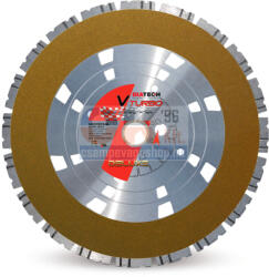 Diatech gyémánt vágótárcsa, V-Turbo 350x25, 4x10 mm (beton/uni) (lev350) (lev350)