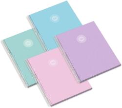 Ambar Spirálfüzet A5, 80 lapos kockás, Moonflower Campus Pastel (27318937)