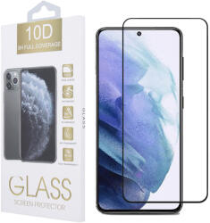 Samsung Galaxy S21 Plus 5G (S21+ 5G) üvegfólia, tempered glass, előlapi, 10D, edzett, hajlított, fekete kerettel