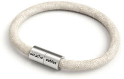 Creative-Cables Matt ezüst mágneses csattal és RN01 kábellel rendelkező karkötő (BRC-L-CRN01)