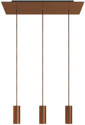 Creative-Cables 3 fényű függőlámpa 675 mm-es téglalap alakú XXL Rose-One-nal, szövetkábellel és fém Tub-E14 lámpaernyővel (SPM3REVN108KSPOTME14RASERM66)