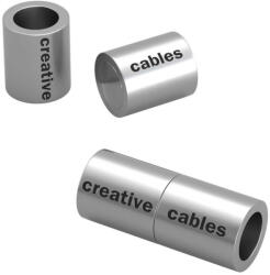 Creative-Cables Matt ezüst mágneses kapocs logóval ellátott karkötőhöz - 5 db (PC5MAGLOCK7VG)