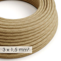 Creative Nagy keresztmetszetű elektromos kábel 3x1, 50 kör - Jute RN06 borítással (XZ15RN06)