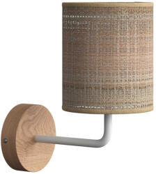Creative-Cables Fermaluce Wood, fa falilámpa lámpaernyővel és hajlított karral (APL401VBPAR)