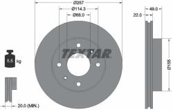 TEXTAR Disc frana TEXTAR 92056300 - centralcar