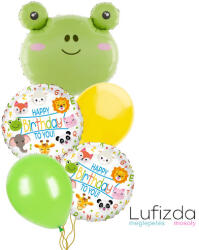  Héliumos luficsokor születésnapra, béka - INGYENES GLS szállítással (LUFI871611)
