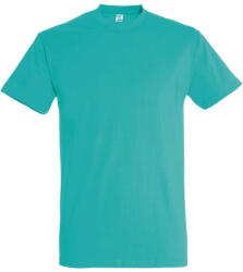 SOL'S Férfi IMPERIAL környakas rövid ujjú pamut póló, SOL'S SO11500, Caribbean Blue-L (so11500cbb-l)