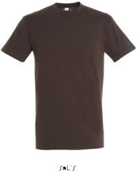 SOL'S Uniszex REGENT kereknyakú rövid ujjú pamut póló, SOL'S SO11380, Chocolate-2XL (so11380co-2xl)