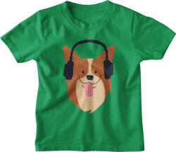  Fejhallgatós Kutya - Gyerek Póló (gyepolo163)