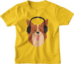  Fejhallgatós Kutya - Gyerek Póló (843594)