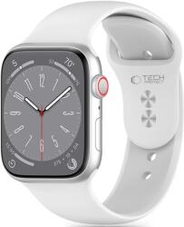 Tech-Protect Curea Silicon Pentru Apple Watch 4 / 5 / 6 / 7 / 8 / 9 / Se (38 / 40 / 41 Mm) Albă (5906302310111)