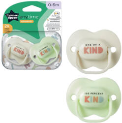 Tommee Tippee Suzeta ortodontica Tommee Tippee Anytime, 2 buc (TT0418-ALB/VERDE)