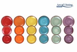 Heinner Serviciu Masa Ceramica 18pcs, Aquarelle, Art Of Dining By Heinner (hr-wdf-18a) - Technodepo Serviciu de masa