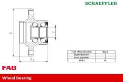 Schaeffler Fag FAG 713644850 Set rulment roata