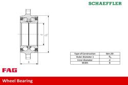 Schaeffler Fag FAG 713610480 Set rulment roata