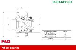 Schaeffler Fag FAG 713649560 Set rulment roata