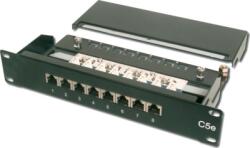 ASSMANN Patch Panel 8 portos, 1U, 10", CAT 5e, árnyékolt (BVC2-DN-91508S)
