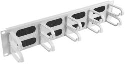 Lanberg cable management brush panel type B, 19", 2U, grey (BVC2-AK-1204-S)