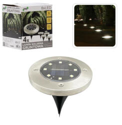 Garden Line Kör Alakú LED-es Szolár Lámpa Készlet 11, 5x11, 5x2, 3 cm (4 db)