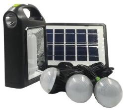 alloet Cl-02 Többfunkciós LED Lámpa Napelemmel, 3 Izzóval, Power Bank, Clamp