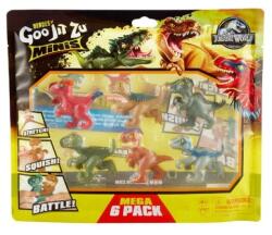 Mattel Jurassic World, Heroes of Goo Jit Zu Minis: Jurassic World 6db-os dinoszaurusz mini figura szett - Fiúknak, 4 éves kortól