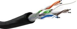 Goobay U/Utp Cat6 Kültéri Installációs Kábel - 100m, Fekete