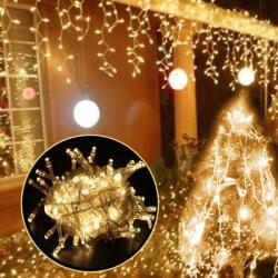 RPP 180 Led 8 Programos Karácsonyi Jégcsap Fényfüzér Izzósor - 8, 5 m, Melegfehér