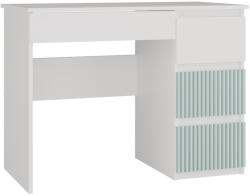 Nidilio MIX Mijas ARTEO Íróasztal - Jobb Oldali Tárolókkal, 98 x 76 x 51 cm, Fehér-Mentazöld